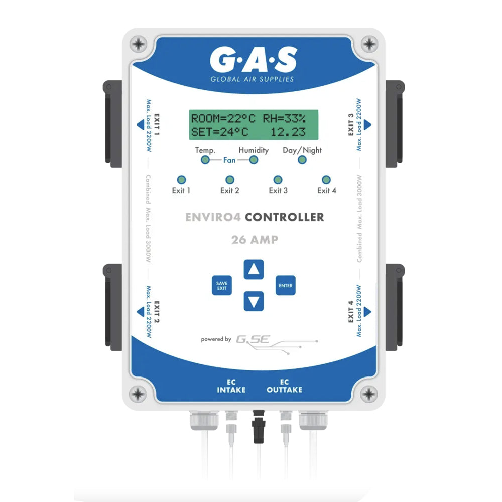 testing kpis & Images High Quality Grahic G.A.S Enviro 4 Controller 26amp - Hull Hydroponics – Garden Supplies