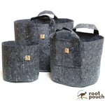 Root Pouch Grey Fabric Pots 